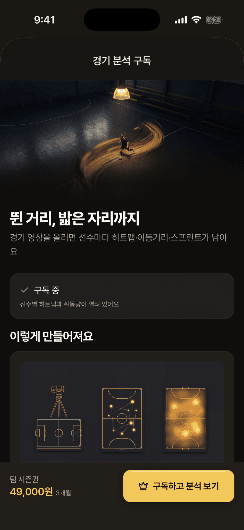 영상 분석 구독 안내